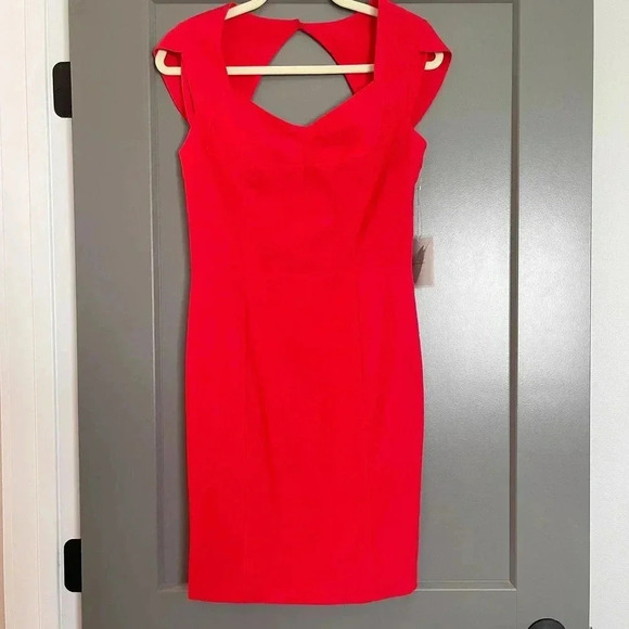 Forever 21 Dresses & Skirts - Forever 21 Womens Stretch V-Neck Cap Sleeve Sheath Dress Red Small NWT